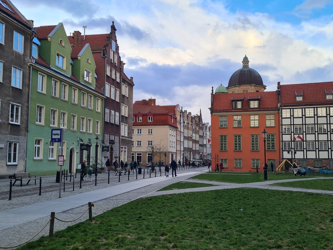 varikkaita taloja Gdanskin vanhassa kaupungissa